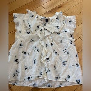Floral White shirt NWT